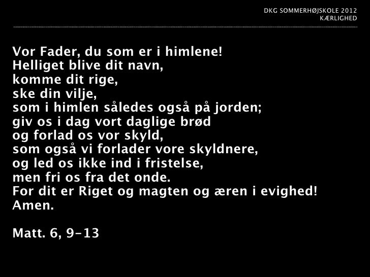 vor fader du som er i himlene